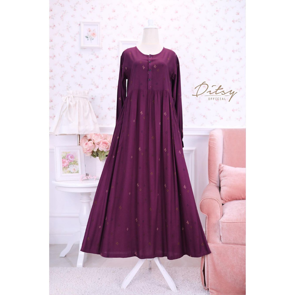DITSY AGUSTUS VEIYA WINE SIZE S dan L