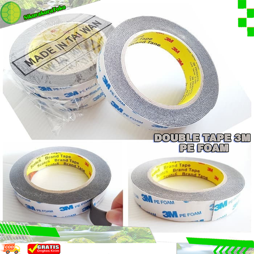 

(SDA) Double Tape 3M Pe Foam / Solasi Bolak Balik BB Busa 20mm X 4m