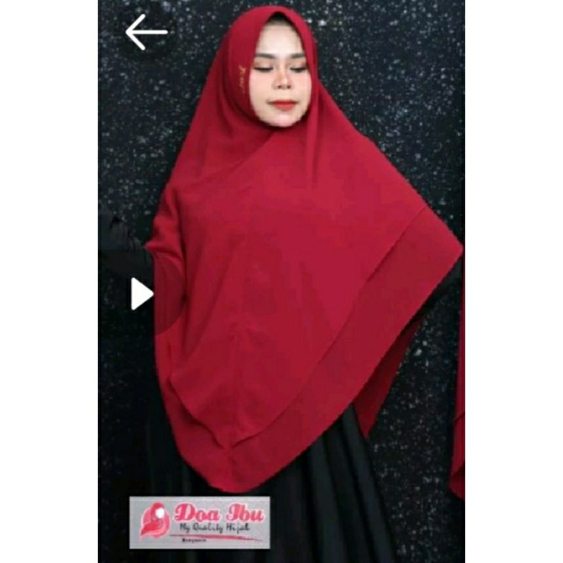 khimar 2 layer xl doa ibu cerutty babydol