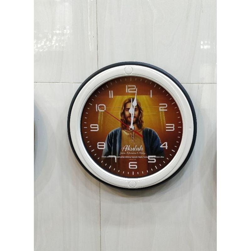 Jam Dinding Gambar Tuhan Yesus 30cm