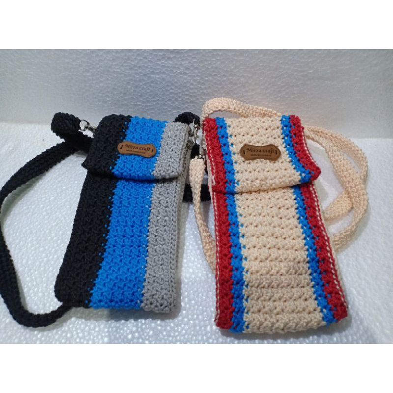 TAS HP RAJUT | TAS HP SELEMPANG RAJUT HANDMADE