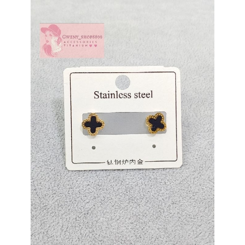 anting tusuk fanclip / anting Titanium anti karat dan anti luntur