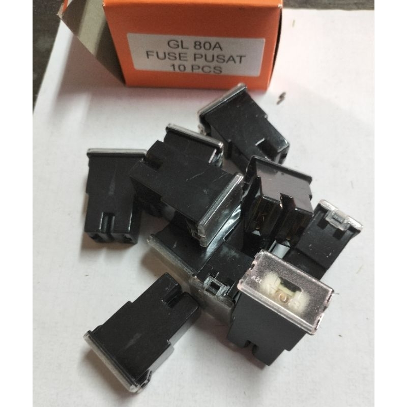 10pcs sekring skring fusat pusat 80a gl got pendek