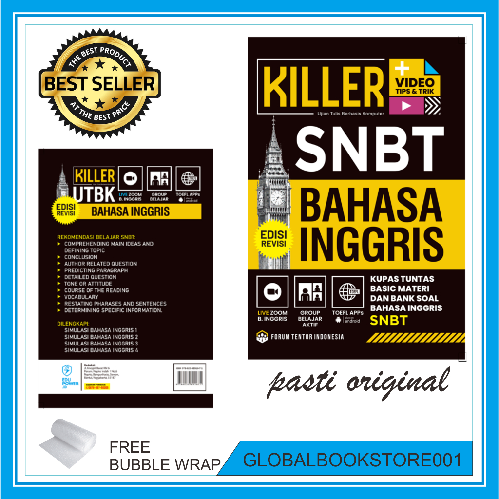 BUKU SBMPTN KILLER SNBT BAHASA INGGRIS TERUPDATE