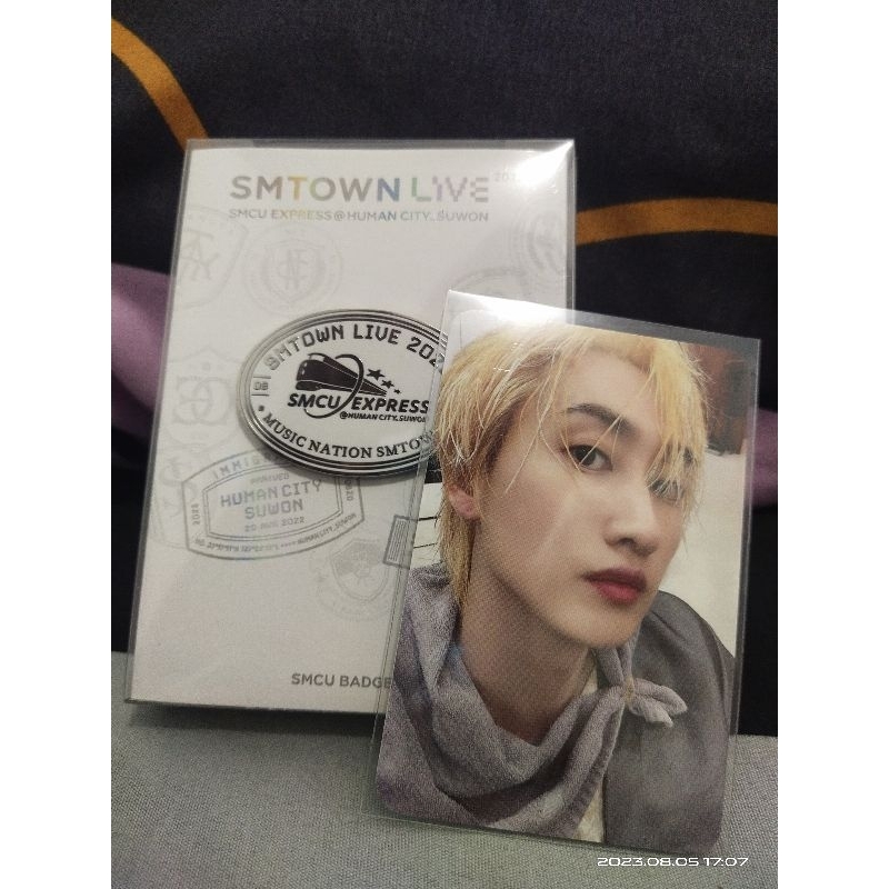 Photocard PC Superjunior Donghae Eunhyuk Yesung SMCU Badge