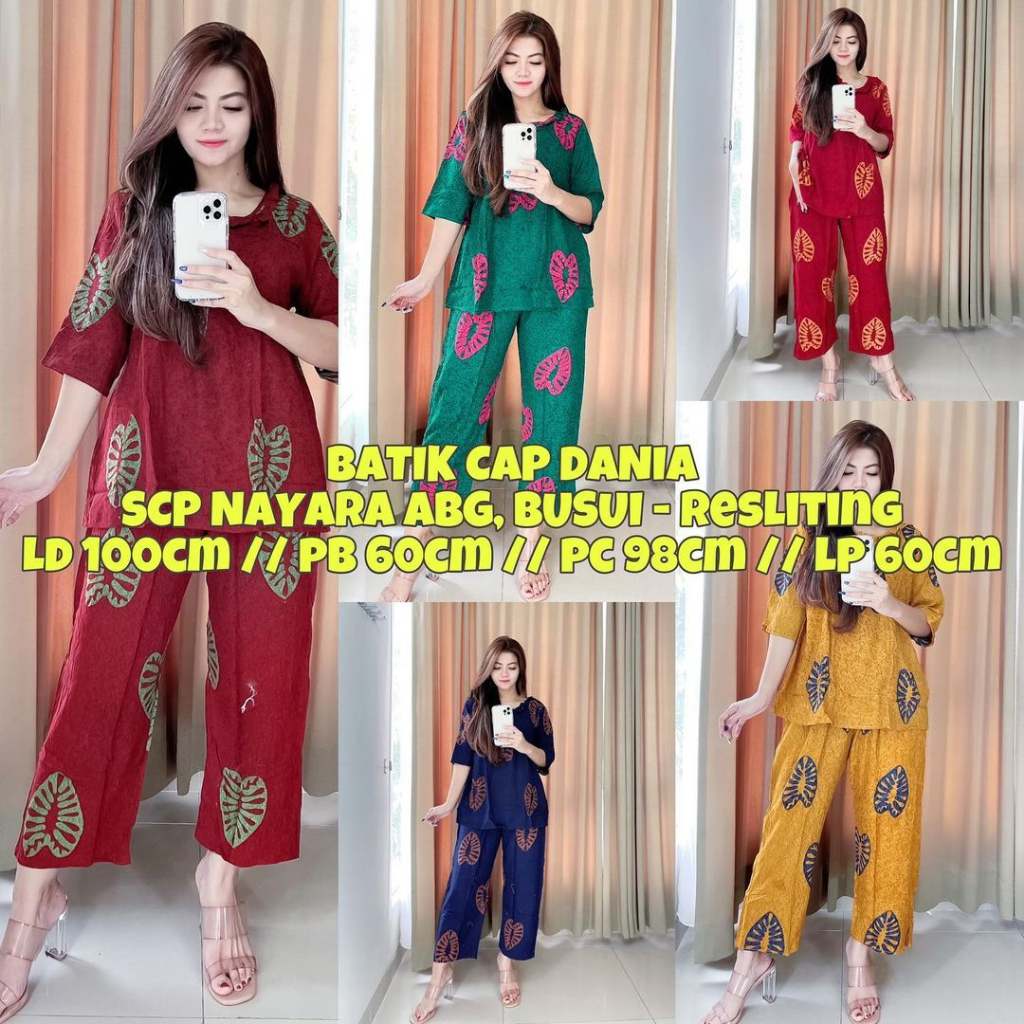 BATIK  DANIA BATIK SUNAN BATIK CAP PREMIUM One Set Rayon Super Ukuran ABG