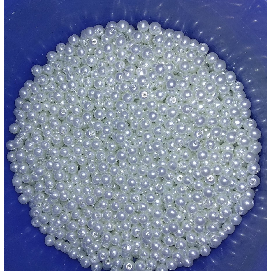 30 Gram Mote Mutiara Diameter 8mm Putih-Mote Manik Manik-PAYET MUTIARA