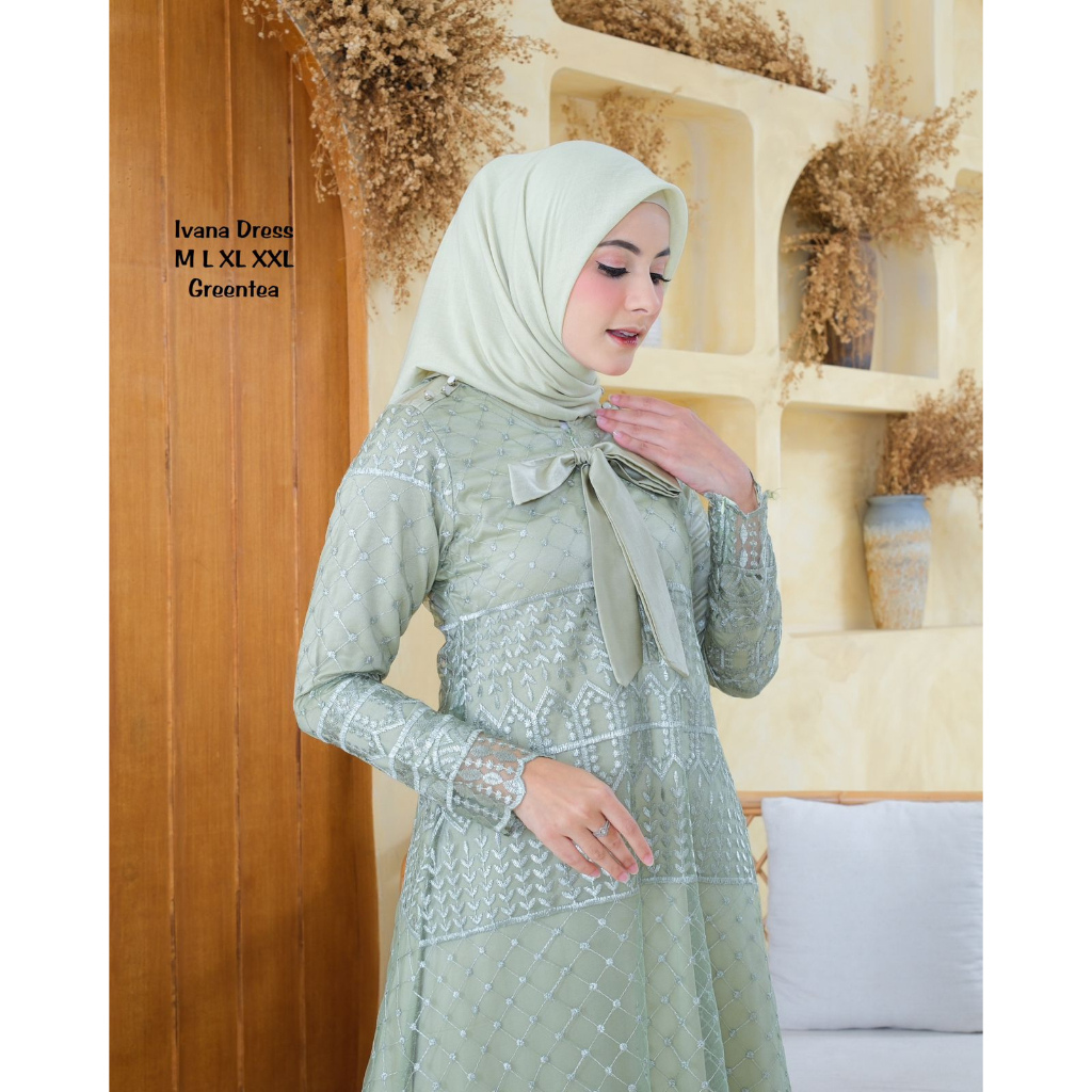IVANA DRESS / Gaun Violin / Gamis Hummera Gown original by aura hijab / gamis pesta / gamis payet me