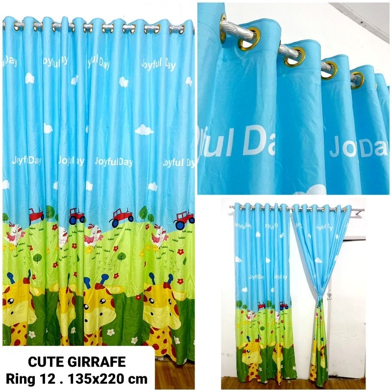 BISA GORDEN CUTE GIRRAFE KARAKTER ANAK LUCU KARTUN ANIMAL HEWAN KAMAR RING 12 KORDEN MURAH GORDYN PI