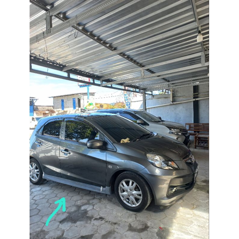 side skirt custom honda brio old model all new brio