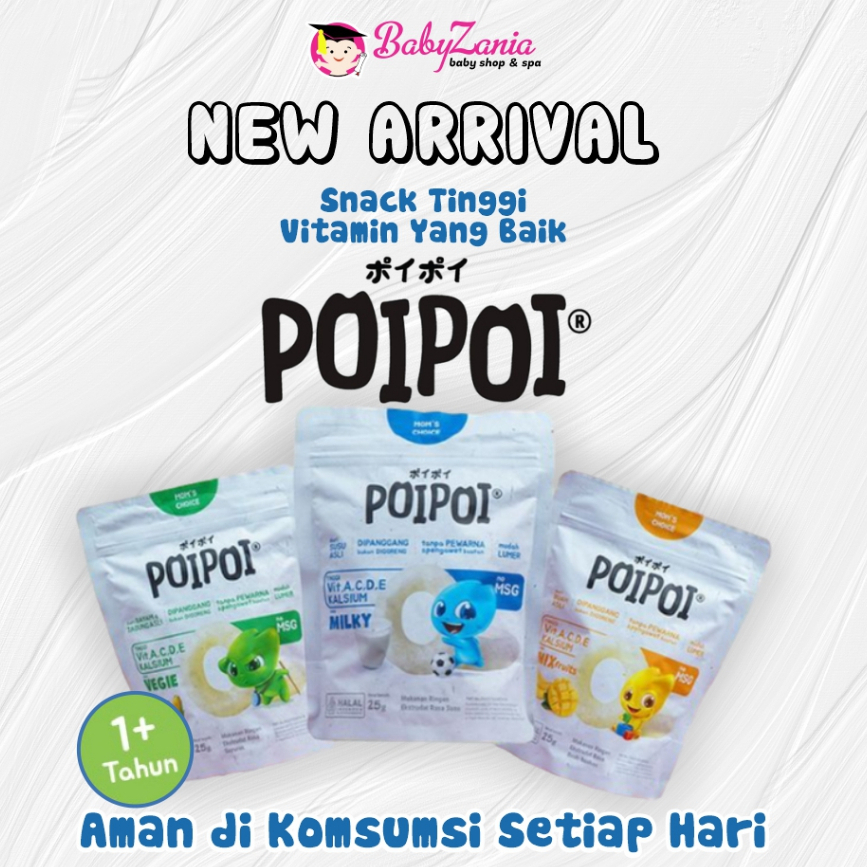 

POIPOI Vegie 25g, POIPOI Milky 25g dan POIPOI Mix Fruits 25g