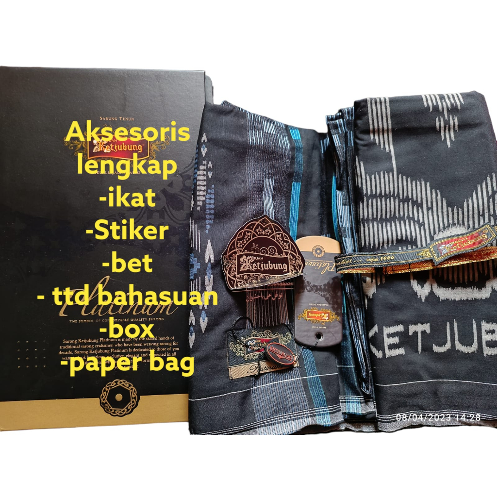Sarung Ketjubung Platinum Gold
