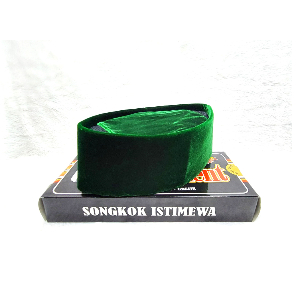 Peci Songkok Nasional President Beludru Warna Hijau