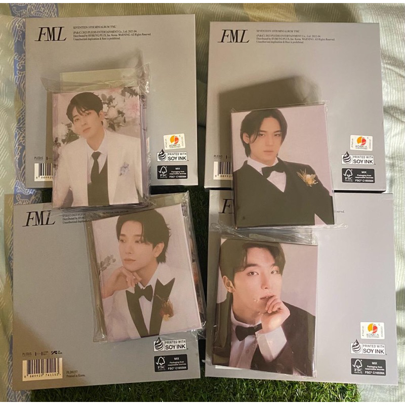 {Ready Stock} Album Seventeen FML Carat Wonwoo, Mingyu, Joshua, Dino Ver 24pcs Booklet, Binder, CD,B