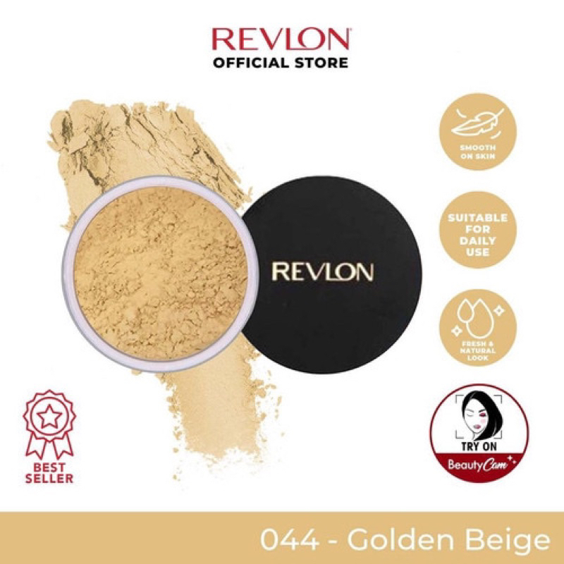 Revlon Touch & Glow Face Powder 24 Gram - Golden Beige 044 (Bedak Tabur Revlon preloved)