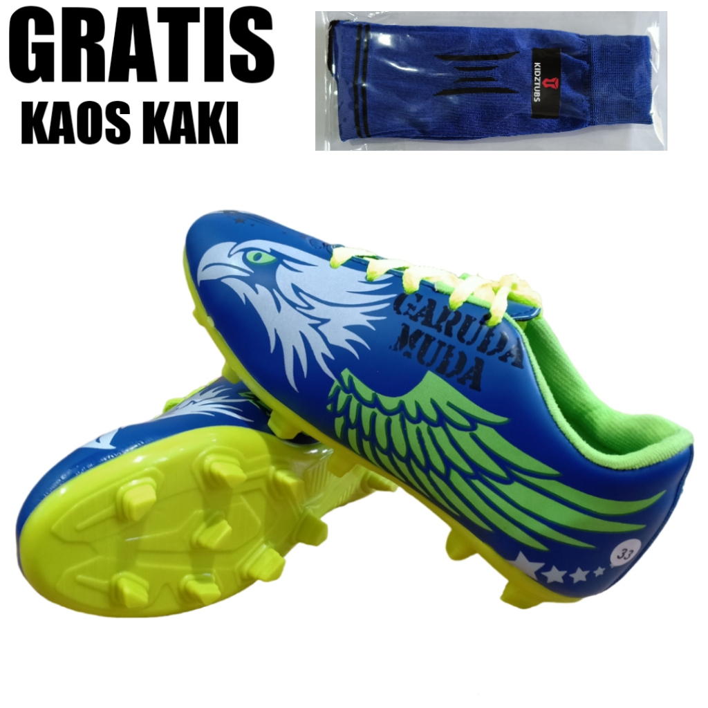 Sepatu Bola Anak Laki Laki Gratis Kaos Kaki Bola Tanggung Kecil Umur Usia PAUD TK SD SMP 1 2 3 4 5 6
