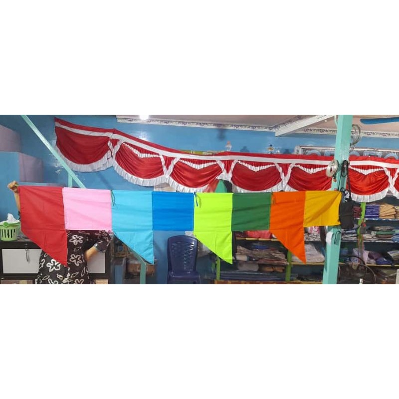 BENDERA MERAH PUTIH UMBUL UMBUL 3 METER ( 8 KOTAK ) WARNA WARNI PELANGI
