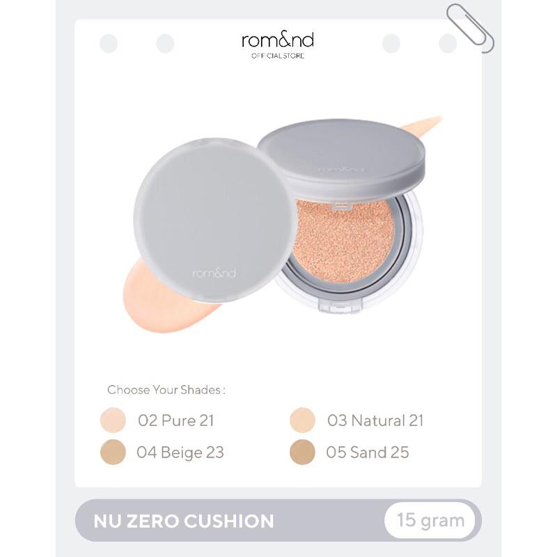ROMAND - Nu Zero Cushion - Beige Preloved