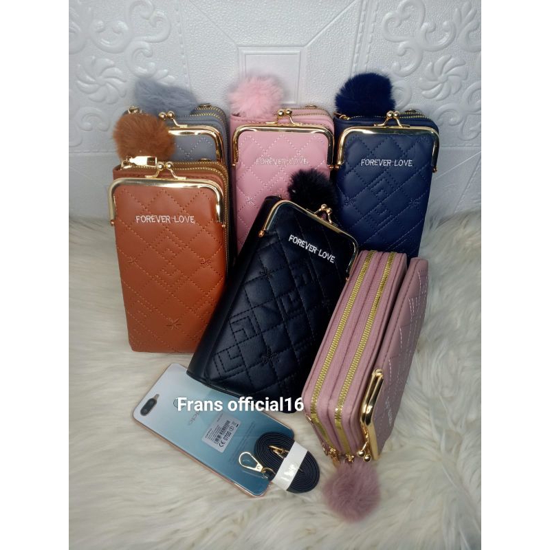 Tas Hp Behel Resleting 2 Tas slempang wanita import Bordir Terbaru