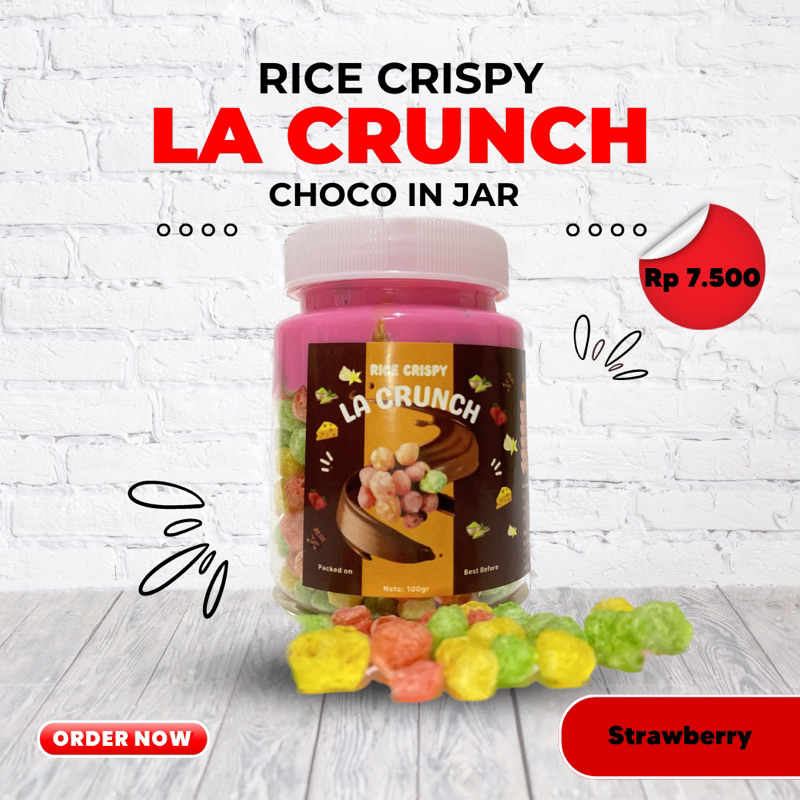 

La Crunch - Rice Crispy Cereal Strawberry in jar - Strawberry