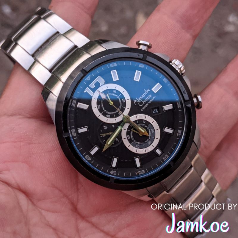 Jam Tangan Arloji Alexander Alexandre Christie Tipe 6387 MC Second Remaja Cowok Pria Analog Original Ori Murah Anti Air Strap Rantai Stainlish Silver Bekas Scond Keren Gaul Warna Dewasa Water Proof Multifungsi