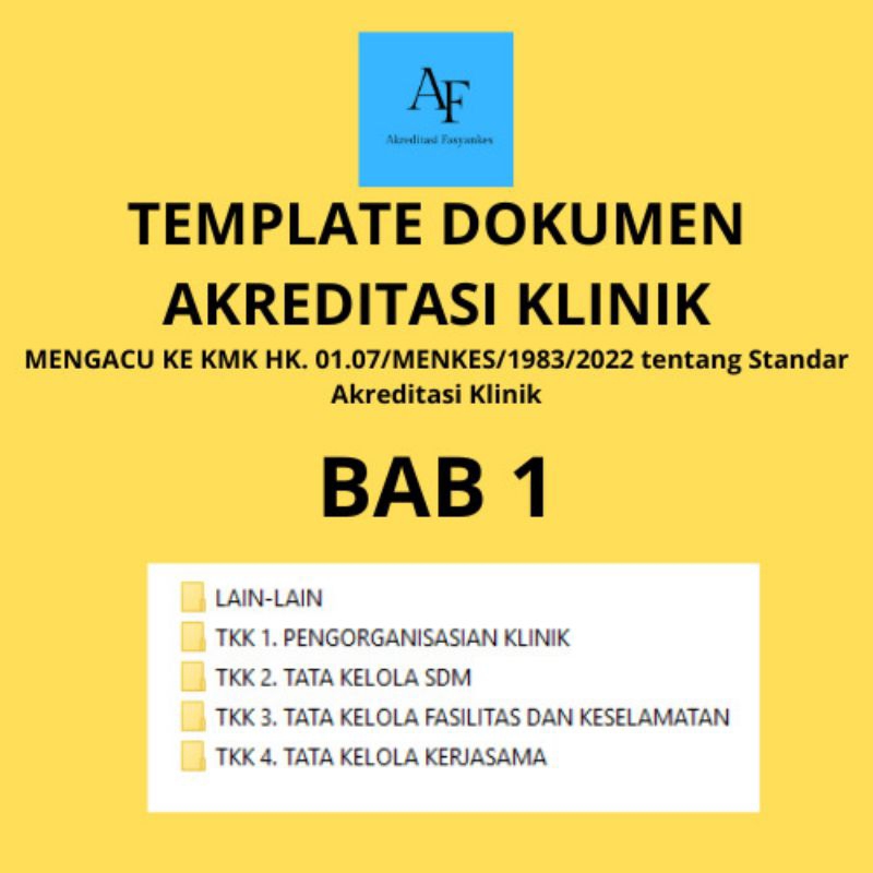 Dokumen Akreditasi Klinik BAB 1 (Tinggal Edit)