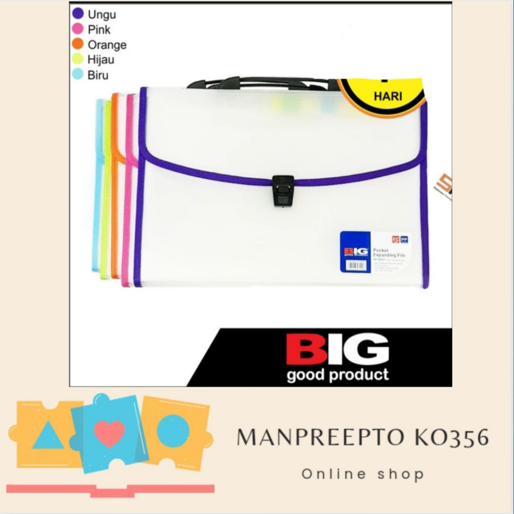 

expanding file big F4 transparan XF-8007 list biru