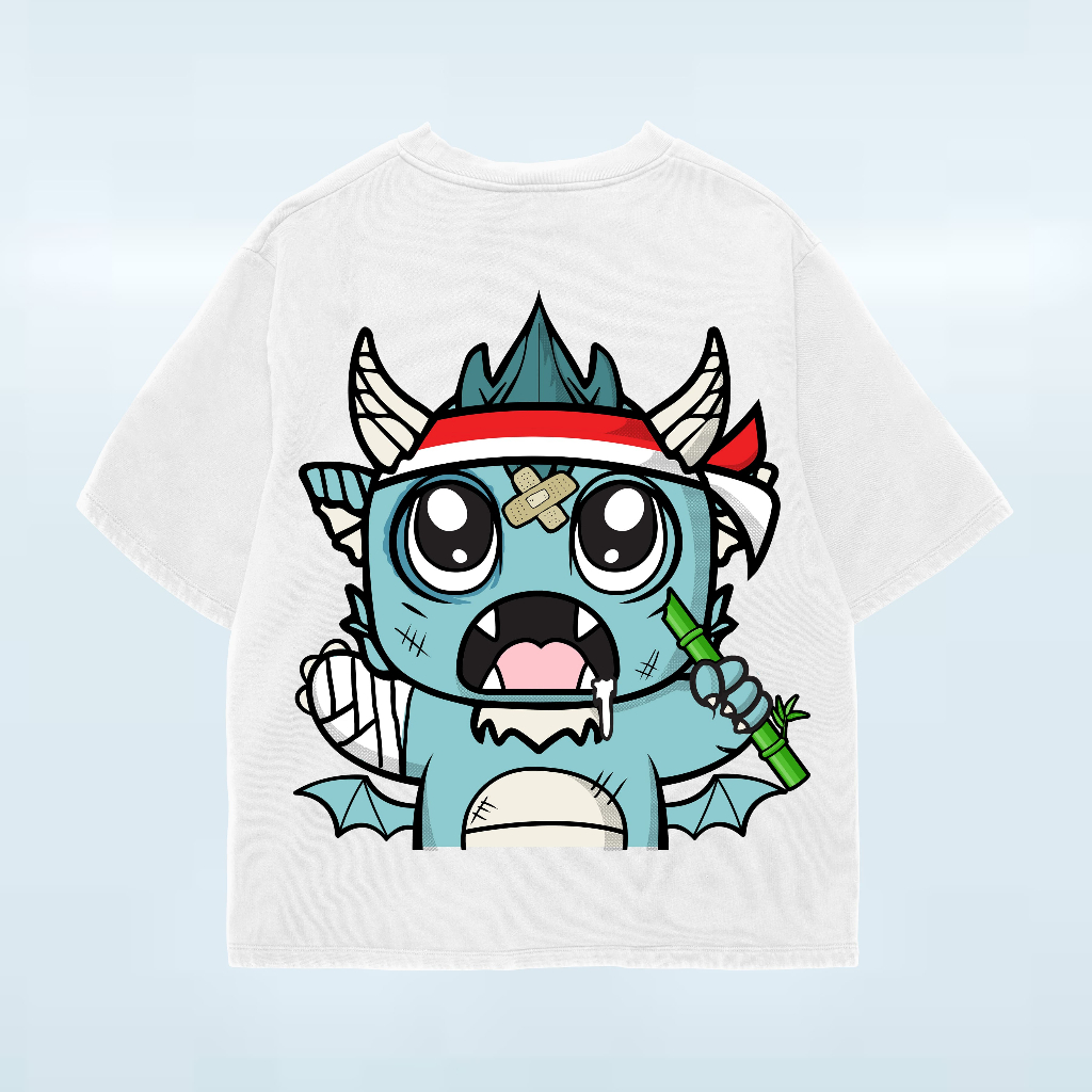 ORI FANATICO Dragon Warrior White Oversize Tee | Oversize Tshirt FANA027 White