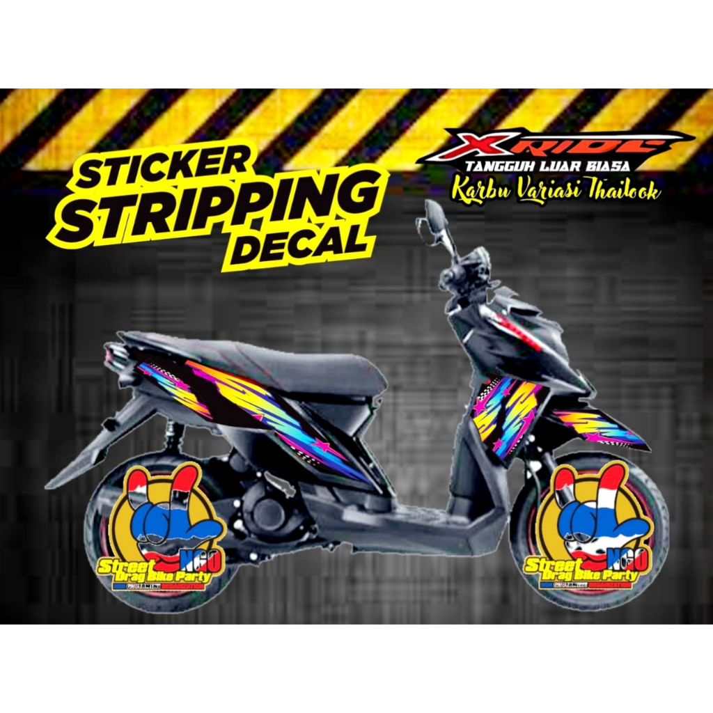 STRIPING VARIASI YAMAHA X RIDE/STIKER DECAL X RIDE