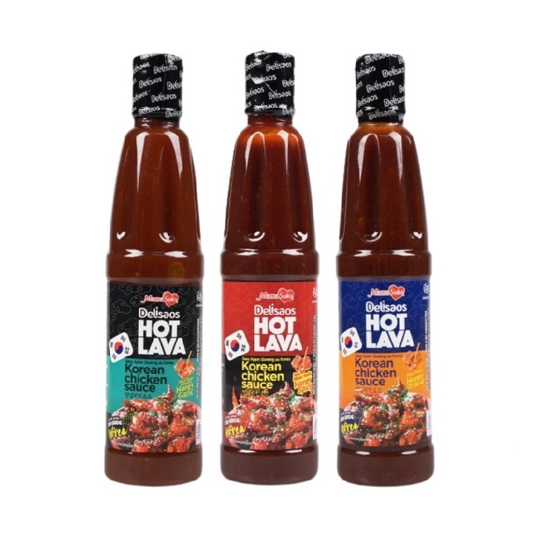 

MamaSuka Delisaos Hot Lava Korean Chicken Sauce Original Honey Garlic Spicy 160gr