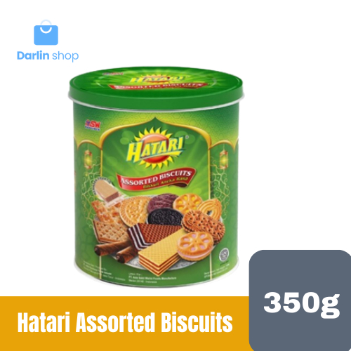 

Hatari Assorted Biscuits Biskuit Kaleng Bulat Aneka Rasa 350G