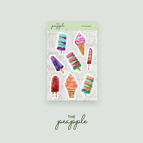 

The Peapple Stiker / Sticker tema dessert ice cream es krim 06-001-A