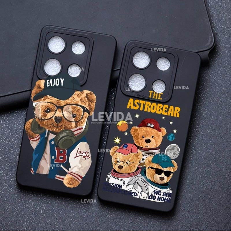 Infinix Note 30 Infinix Note 30 Pro Case Macaron Black Gambar / Soft Case  Slim Matte Infinix Note 3