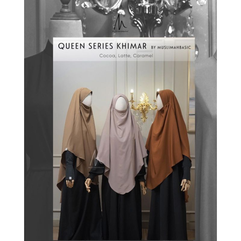 QUEEN KHIMAR BY MUSLIMAH BASIC FK INSTAN SOFTPAD DAN NONPAD