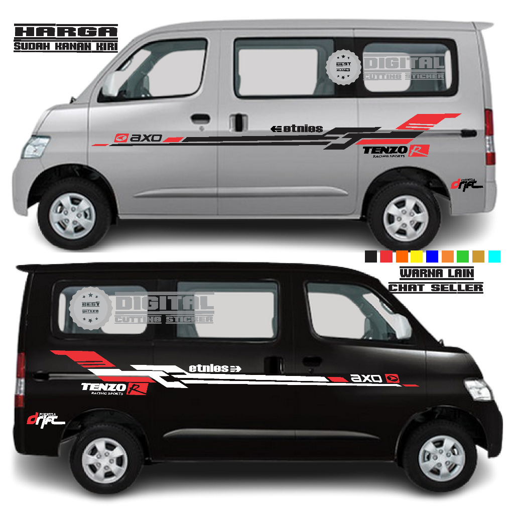 Sticker stiker daihatsu granmax stiker minibus grandmax luxio apv custom text