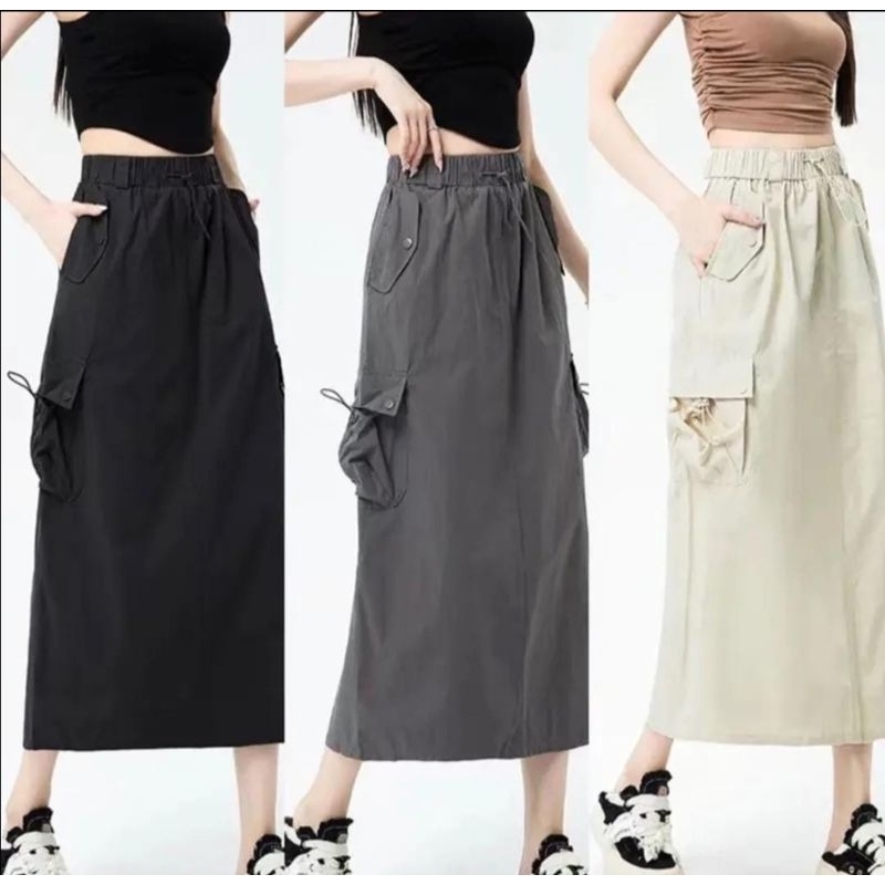 rok cargo - skirt Bangkok - rok panjang cargo - rok parasut cargo - rok cargo muslim - rok cargo jum