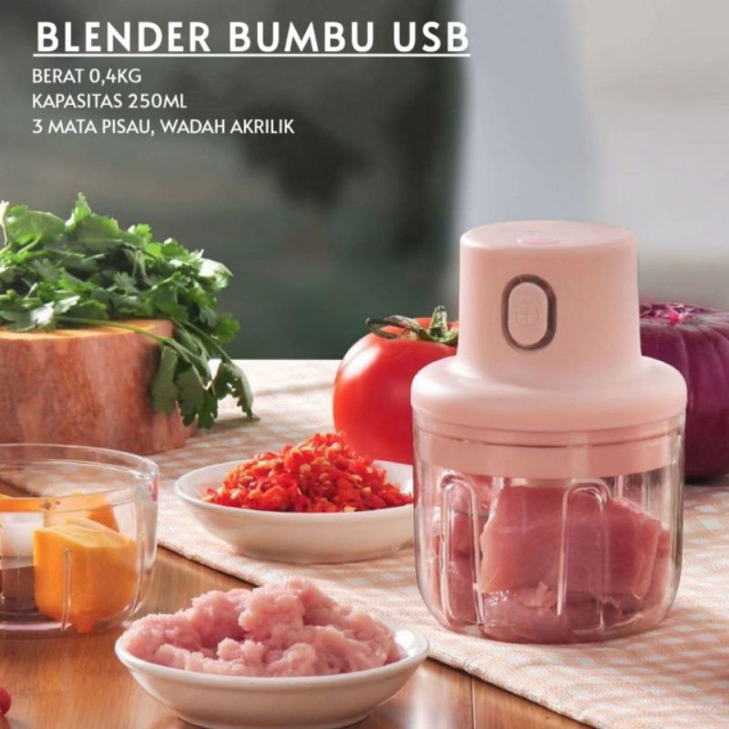 Blender portable elektrik tanpa kabel mini chopper