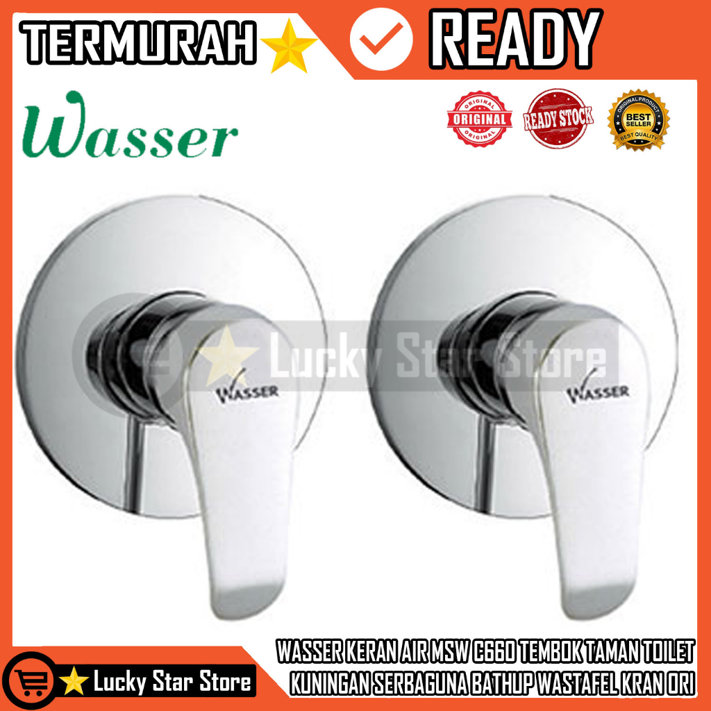WASSER KERAN AIR MSW C660 TAMAN TEMBOK WASTAFEL BATHUP KRAN AER CUCI PIRING MANDI STAINLESS KERAN DI