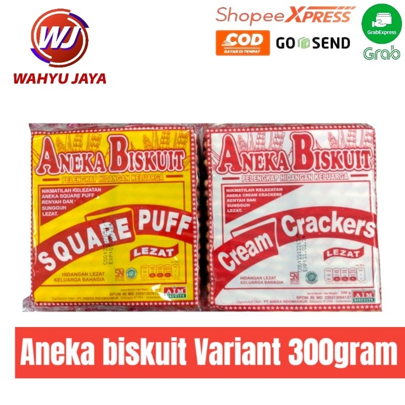 

AIM biskuit Cream Crackers/ Square Puff Roti Gabin 300gram