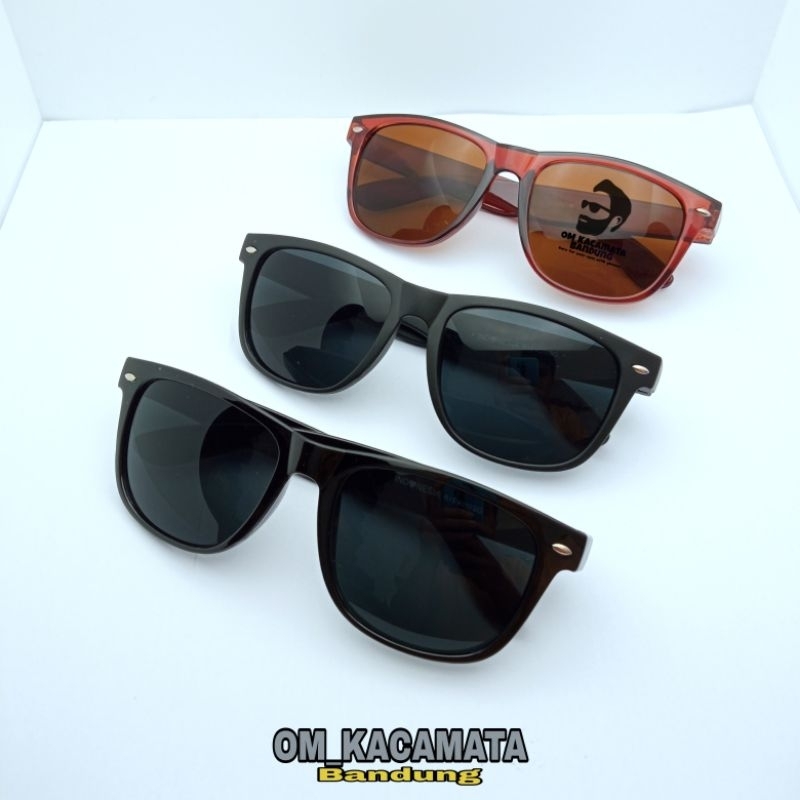 KACAMATA GAYA PRIA/WANITA LENSA HITAM DAN COKLAT