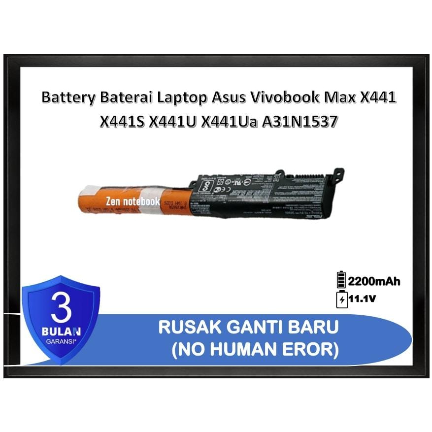 Battery Baterai Laptop Asus Vivobook Max X441 X441S X441U X441Ua