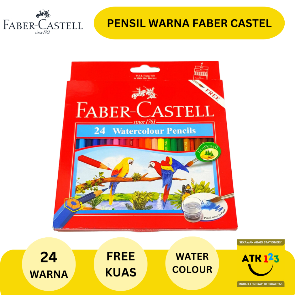 

Pensil Warna / Colour Pencil Faber Castell 24 Warna Water Colour