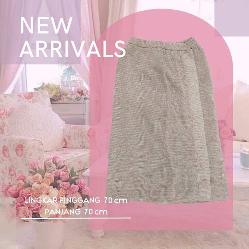 ROK rajut kepang fullfuring warna coksu