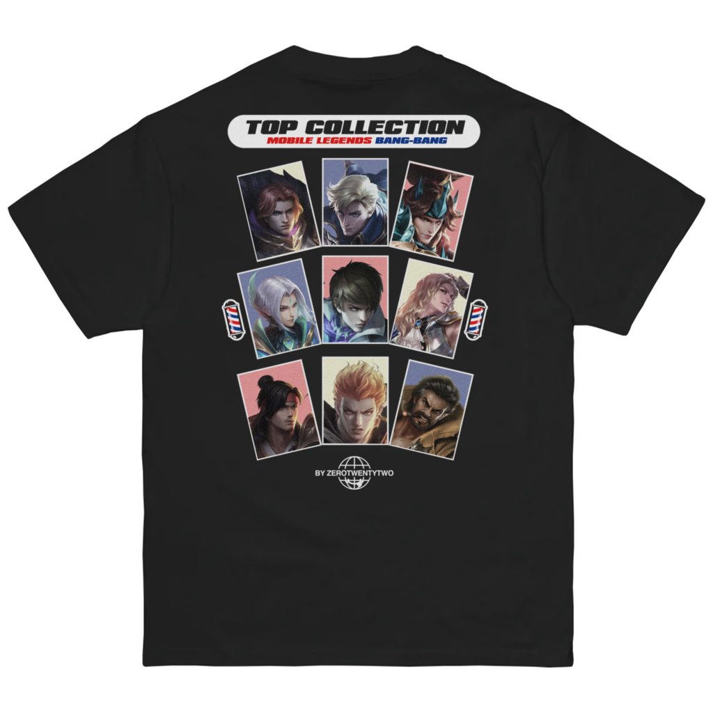 Kaos Distro Parodi ZeroTwentyTwo T-shirt Top Collection Mobile Legends Black | Baju Pria Parody Ples