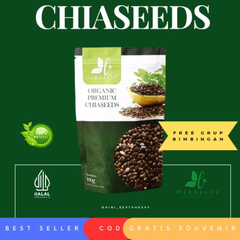 

CHIASEEDS ORGANIC PREMIUM BY HERBALOV, Untuk Jantung Sehat dan Mencegah Kanker