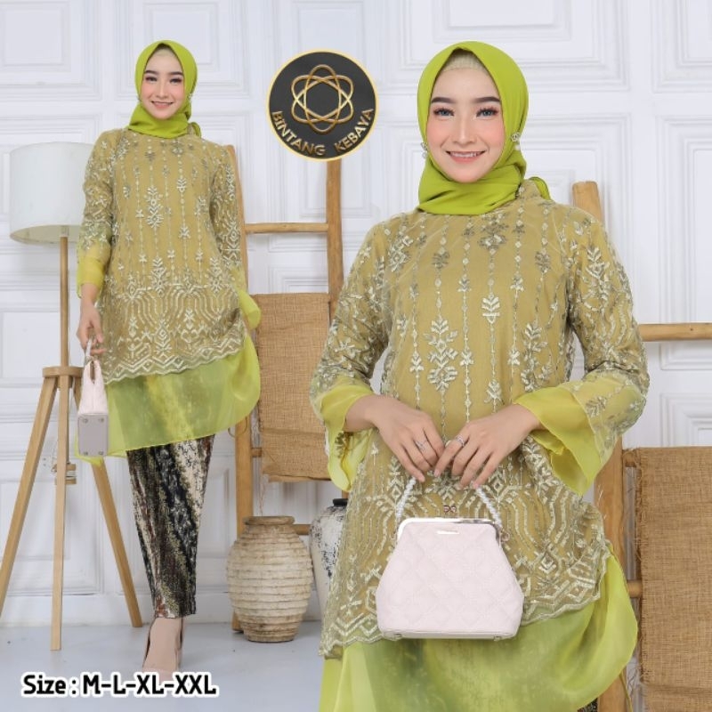 Tunik Tile Serut Organza Kebaya Tile Modern