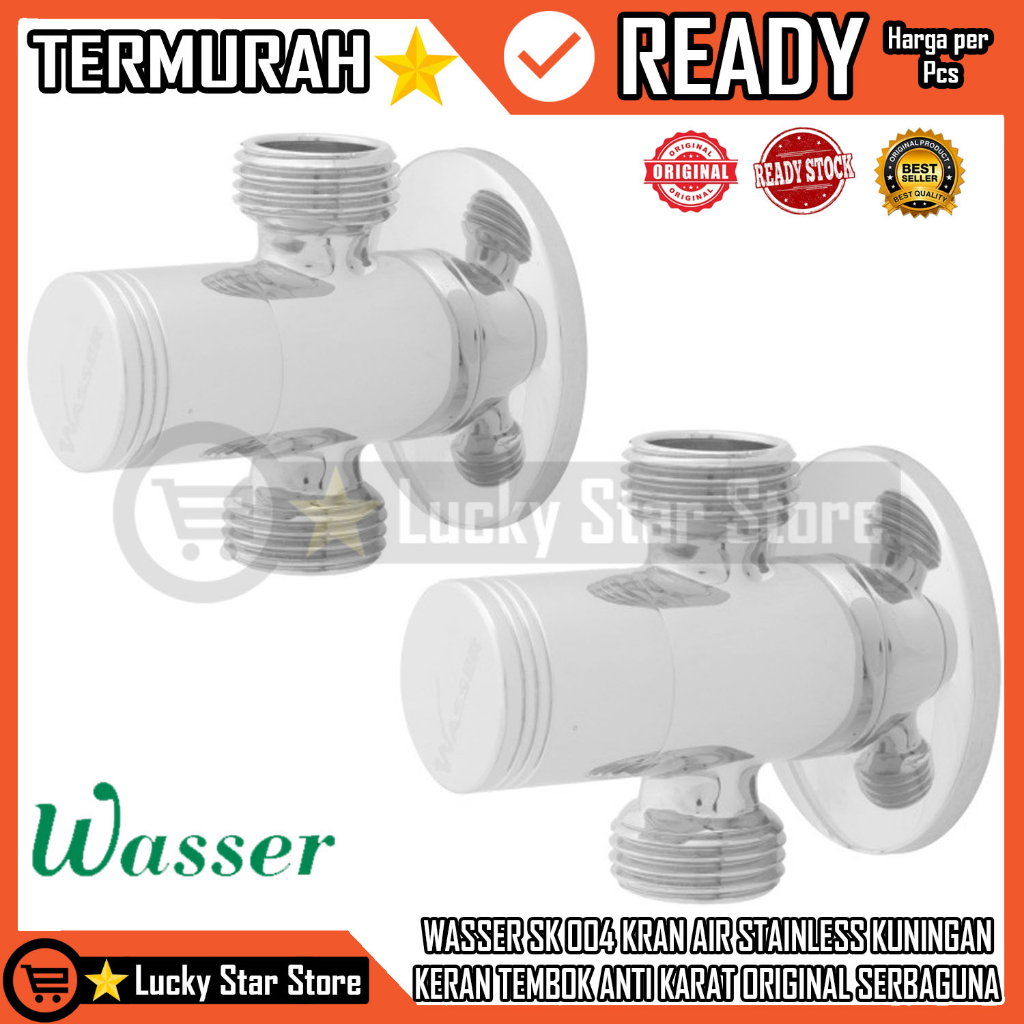 WASSER KERAN AIR SK 004 TEMBOK WASTAFEL BATHUP SHOWER AER MANDI STAINLESS KERAN DINDING AIR DINGIN C
