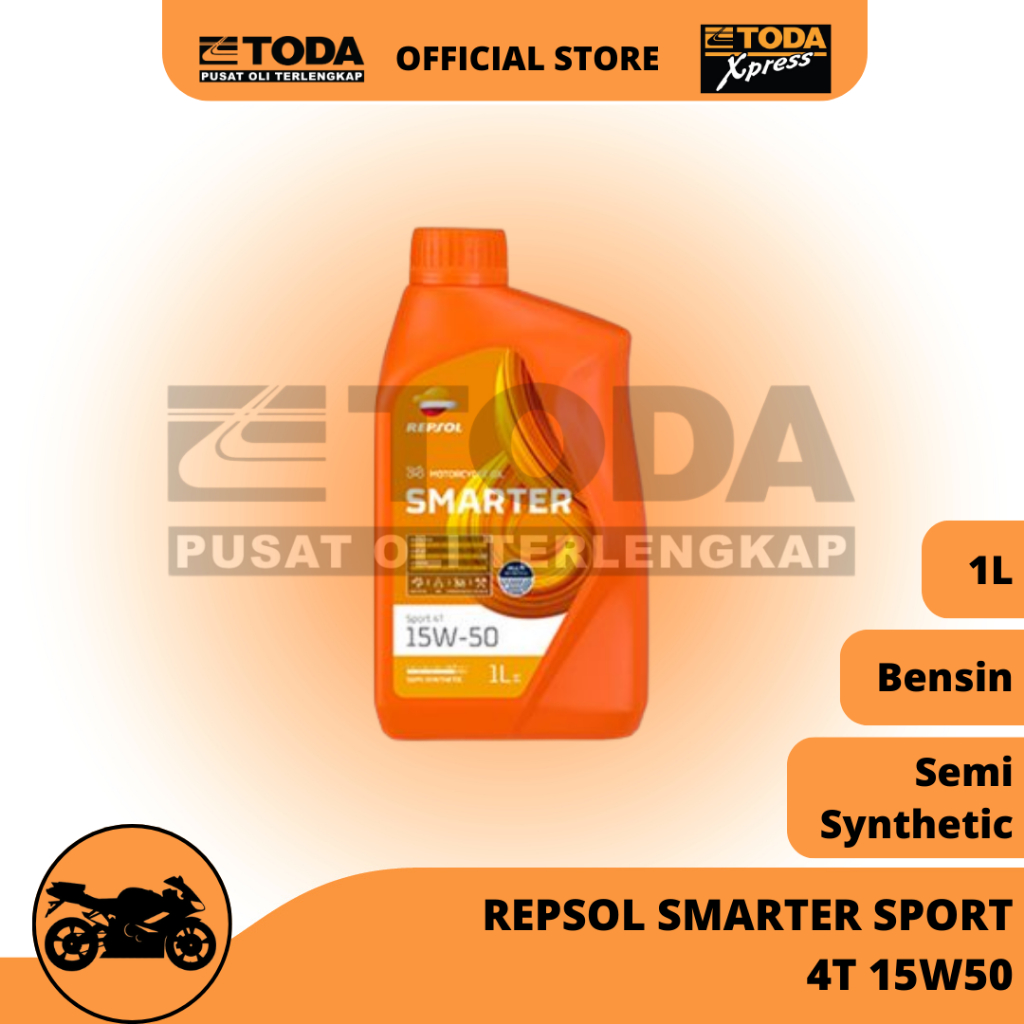 Oli Repsol Smarter Sport 4T 15W50 1L Oli Mesin Original Oli Motor