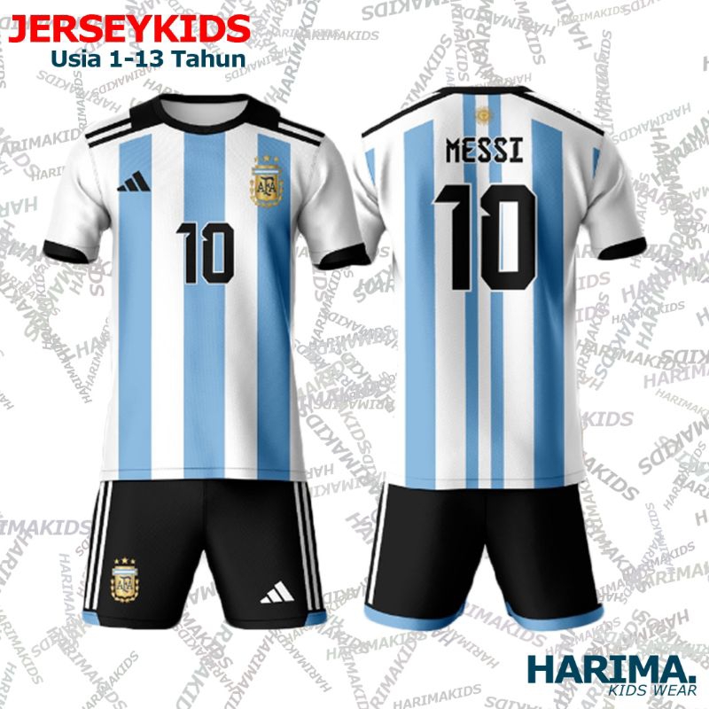 Baju Jersey bola anak Messi Timnas Argentina