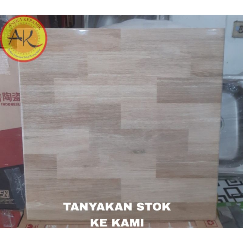 Keramik Lantai Ruangan Motif Serat Urat Kayu Glossy 50x50 Bolzano Bruno